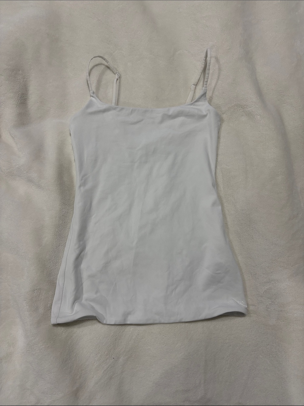 Aritzia White Contour Full Length Tank Top